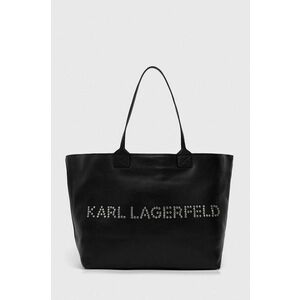 Karl Lagerfeld poseta de piele culoarea negru, 245W3087 imagine