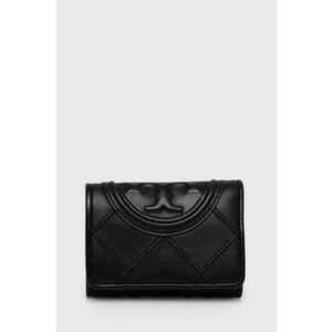 Tory Burch portofel de piele Fleming Soft Small femei, culoarea negru, 156558.001 imagine