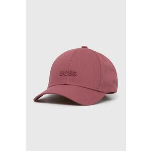 BOSS șapcă de baseball din bumbac culoarea roz, cu imprimeu, 50519889 imagine