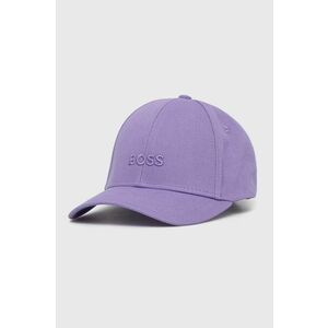 BOSS șapcă de baseball din bumbac culoarea violet, cu imprimeu, 50519889 imagine