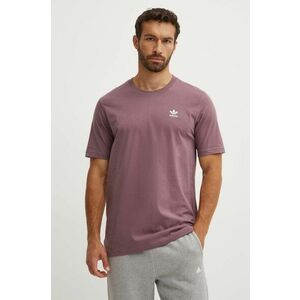 adidas Originals tricou din bumbac barbati, culoarea violet, neted, IZ2104 imagine