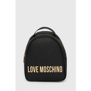 Love Moschino rucsac femei, culoarea negru, mic, cu imprimeu, JC4197PP1LKD0000 imagine