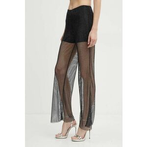Custommade pantaloni Petra femei, culoarea negru, drept, high waist, 999111113 imagine