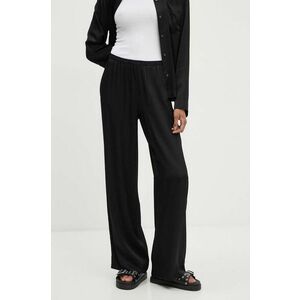 Marc O'Polo pantaloni femei, culoarea negru, lat, high waist, 406110310373 imagine