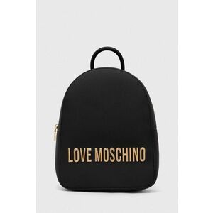 Love Moschino rucsac femei, culoarea negru, mic, cu imprimeu, JC4193PP1LKD0000 imagine