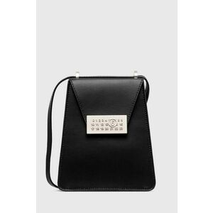 MM6 Maison Margiela poseta de piele Numbers Vertical Mini Bag culoarea negru, SB5WG0018 imagine