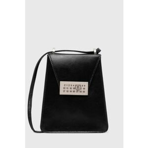 MM6 Maison Margiela poseta de piele Numbers Vertical Mini Bag culoarea negru, SB5WG0018 imagine