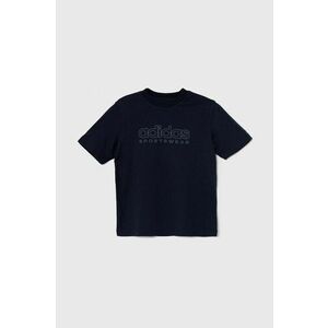 adidas tricou de bumbac pentru copii J SZN GFX TEE culoarea albastru marin, cu imprimeu, IW0916 imagine