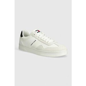Tommy Jeans sneakers TJM LEATHER RETRO CUPSOLE culoarea alb, EM0EM01414 imagine