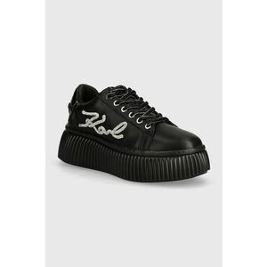 Karl Lagerfeld sneakers din piele KREEPER culoarea negru, KL42372G imagine