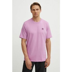 adidas Originals tricou din bumbac barbati, culoarea violet, cu imprimeu, IY5477 imagine