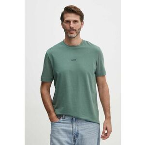BOSS tricou BOSS ORANGE barbati, culoarea verde, neted, 50473278 imagine