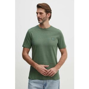 BOSS Orange tricou din bumbac bărbați, culoarea verde, uni, 50508584 imagine