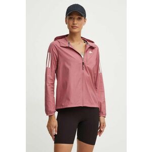 adidas Performance windbreaker Own The Run Base culoarea roz, de tranzitie, IM5403 imagine