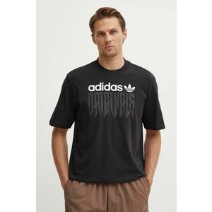 adidas Originals tricou din bumbac barbati, culoarea negru, cu imprimeu, IZ4831 imagine