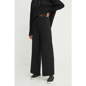 BOSS pantaloni femei, culoarea negru, lat, high waist, 50525712 imagine