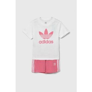 adidas Originals compleu copii SHORT TEE SET culoarea roz, JE1612 imagine