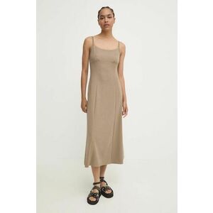 Answear Lab rochie culoarea verde, midi, evazati imagine