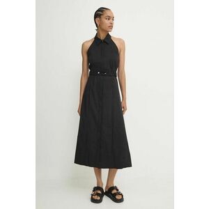 Answear Lab rochie culoarea negru, midi, evazati imagine