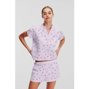 Karl Lagerfeld pijamale de bumbac culoarea violet, bumbac, 245W2121 imagine