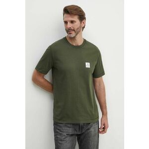 Marc O'Polo tricou din bumbac barbati, culoarea verde, neted, 426201251384 imagine