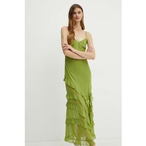 Bardot rochie CANTARA culoarea verde, maxi, evazati, 59419DB imagine