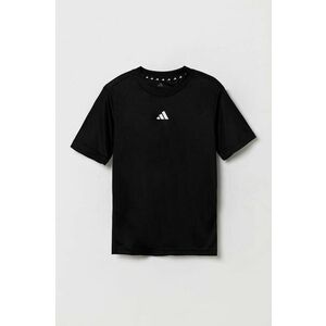 adidas tricou copii J TR-ES T culoarea negru, neted, IV9576 imagine