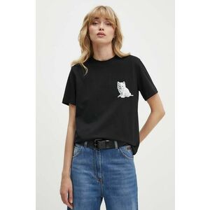 MSGM tricou din bumbac femei, culoarea negru, 3741MDM139.247798 imagine