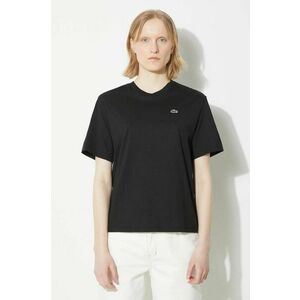 Lacoste tricou din bumbac femei, culoarea negru, TF7215 imagine