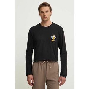 Iceberg longsleeve din bumbac x Garfield culoarea negru, cu imprimeu, F02C 6325 imagine