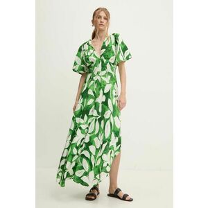 Answear Lab rochie culoarea verde, maxi, evazati imagine