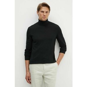 Theory pulover de lana barbati, culoarea negru, light, cu guler, M0781705 imagine