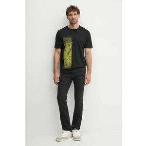 Boss Orange tricou din bumbac barbati, culoarea negru, cu imprimeu, 50522640 imagine