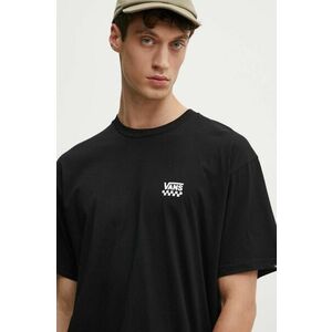 Vans tricou din bumbac barbati, culoarea negru, cu imprimeu, VN0A7TLGBLK1 imagine