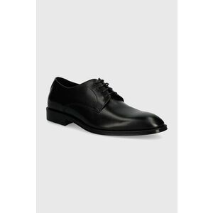 BOSS pantofi de piele Derrek barbati, culoarea negru, 50522941 imagine