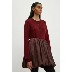 Herskind cardigan din casmir Roselle culoarea bordo, light, 5241969 imagine