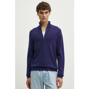 PS Paul Smith pulover de lana barbati, culoarea albastru marin, light, cu guler, M2R.203Y.N21861 imagine