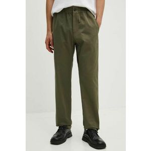 A.P.C. pantaloni de bumbac pantalon chuck culoarea verde, drept, COGEW.H08408 imagine