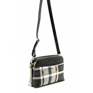 Geanta crossbody in carouri de piele ecologica imagine