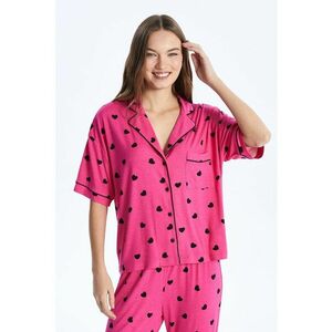 Pijama cu model cu inimi imagine