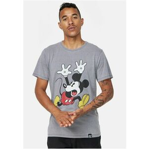 Tricou cu imprimeu decolorat Mickey Mouse imagine