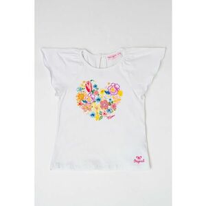 Tricou din amestec de bumbac cu model floral imagine