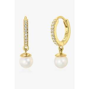 Cercei placati cu aur de 14K - decorati cu perle imagine