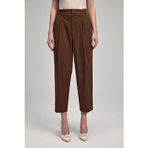 Pantaloni crop eleganti cu croiala conica imagine