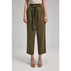 Pantaloni crop cu cordon imagine