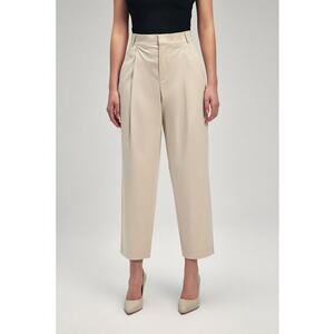 Pantaloni crop eleganti cu croiala conica imagine