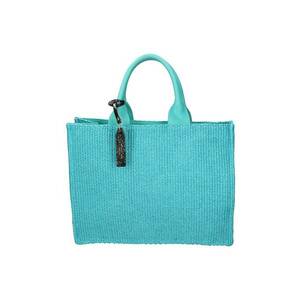 Geanta shopper de piele si material textil imagine