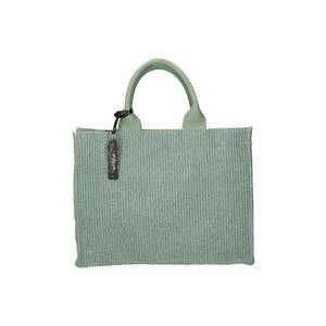 Geanta shopper de piele si material textil imagine