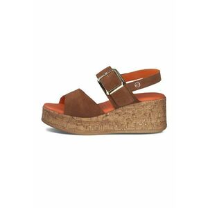 Sandale wedge din piele intoarsa imagine