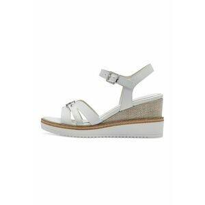 Sandale wedge cu detalii de piele imagine